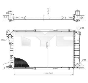 Chladič, chlazení motoru TYC 710-0053