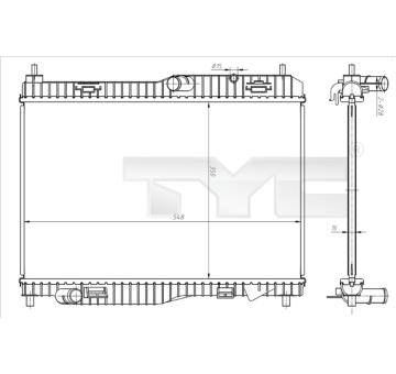 Chladič, chlazení motoru TYC 710-0058