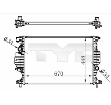 Chladič, chlazení motoru TYC 710-0060