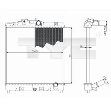 Chladič, chlazení motoru TYC 712-0052