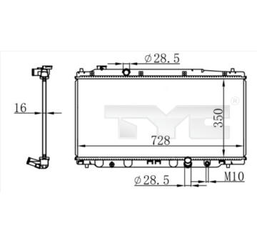 Chladič, chlazení motoru TYC 712-0053