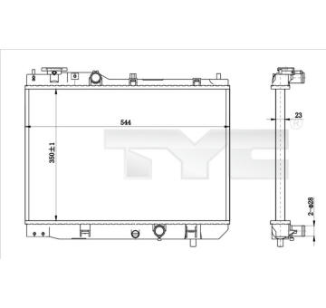 Chladič, chlazení motoru TYC 720-0001-R