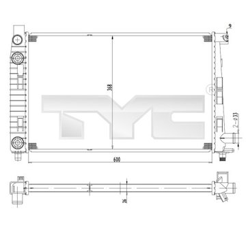 Chladič, chlazení motoru TYC 721-0012