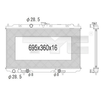 Chladič, chlazení motoru TYC 724-1015