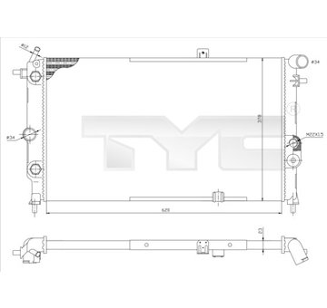 Chladič, chlazení motoru TYC 725-0001-R