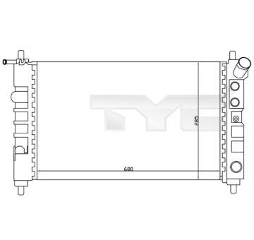 Chladič, chlazení motoru TYC 725-0005