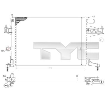 Chladič, chlazení motoru TYC 725-0033