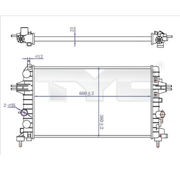 Chladič, chlazení motoru TYC 725-0036-R