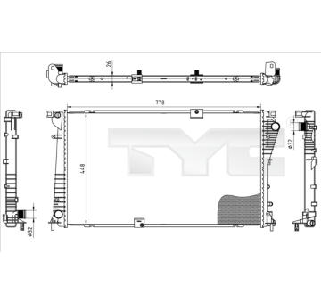 Chladič, chlazení motoru TYC 725-0045