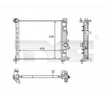 Chladič, chlazení motoru TYC 725-0050-R