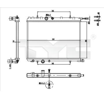 Chladič, chlazení motoru TYC 726-0016-R
