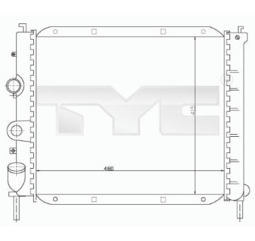 Chladič, chlazení motoru TYC 728-0008-R