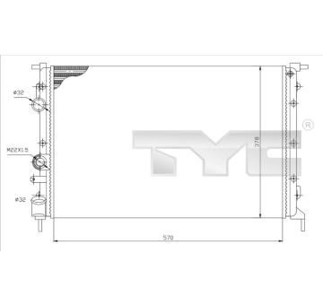 Chladič, chlazení motoru TYC 728-0027