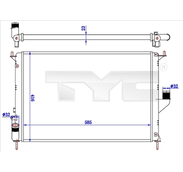 Chladič, chlazení motoru TYC 728-0057