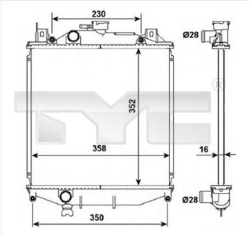 Chladič, chlazení motoru TYC 735-0032