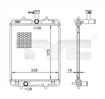 Chladič, chlazení motoru TYC 736-0032