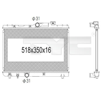 Chladič, chlazení motoru TYC 736-1005