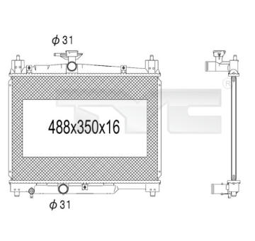 Chladič, chlazení motoru TYC 736-1009