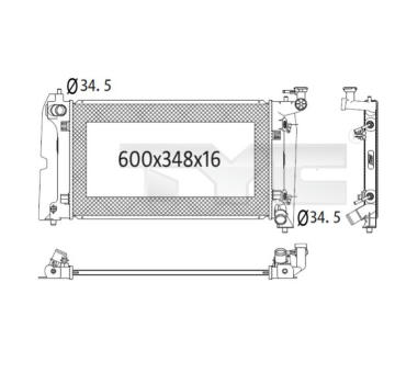 Chladič, chlazení motoru TYC 736-1024