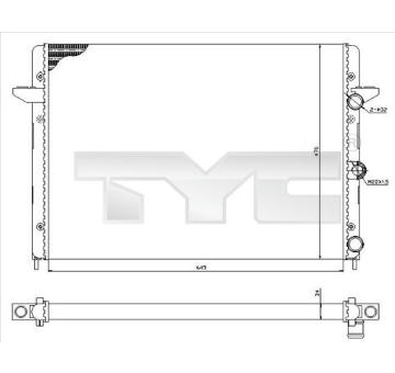 Chladič, chlazení motoru TYC 737-0005