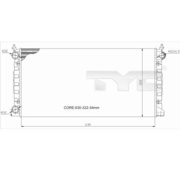 Chladič, chlazení motoru TYC 737-0034-R