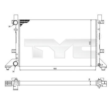 Chladič motora TYC 737-0056
