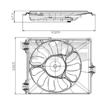 Ventilátor kondenzátora klimatizácie TYC 809-0017