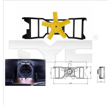 Větrák, chlazení motoru TYC 810-0021