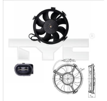 Ventilátor kondenzátora klimatizácie TYC 837-0016