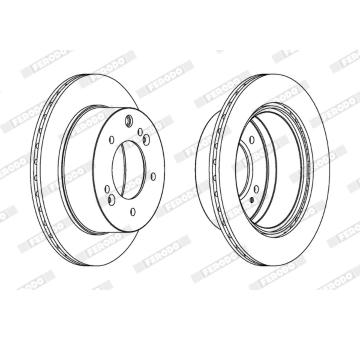 Brzdový kotouč FERODO DDF1543C-1
