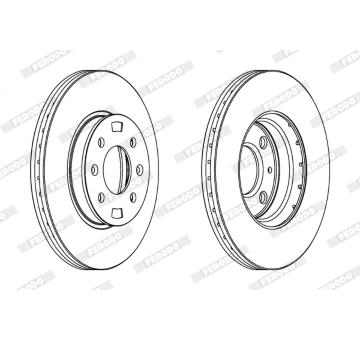 Brzdový kotouč FERODO DDF1603C
