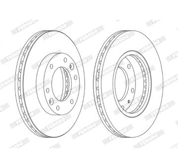 Brzdový kotouč FERODO DDF1612C