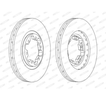 Brzdový kotouč FERODO DDF1626C