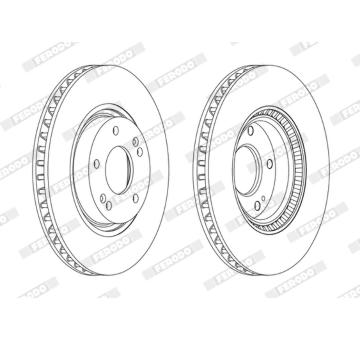 Brzdový kotouč FERODO DDF1795C