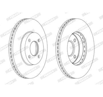 Brzdový kotouč FERODO DDF2068C
