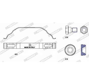 Sada prislusenstvi, oblozeni kotoucove brzdy FERODO FAC173