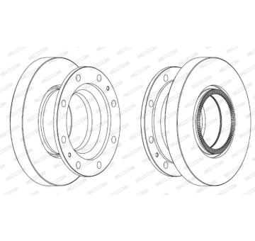 kotouč brzdový 375x45x150 FERODO