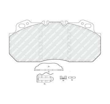 Sada brzdových destiček, kotoučová brzda FERODO FCV1047B