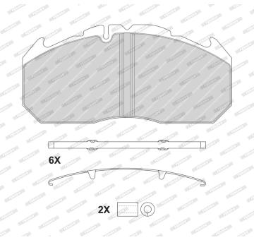 Sada brzdových destiček, kotoučová brzda FERODO FCV1579BFE