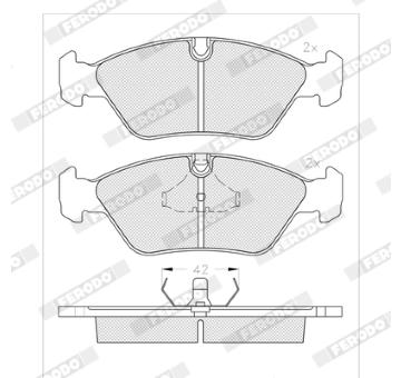 Sada brzdových destiček, kotoučová brzda FERODO FDB256