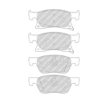 Sada brzdových destiček, kotoučová brzda FERODO FDB4933