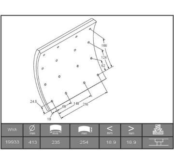 Sada brzdoveho oblozeni, bubnova brzda FERODO K19933.1-F3653