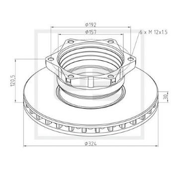 Brzdový kotouč PE Automotive 016.653-00A