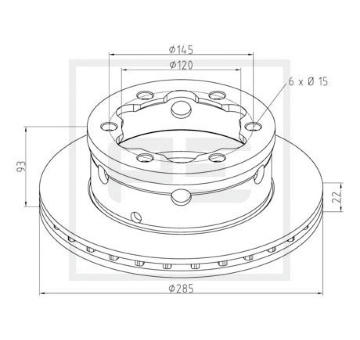 Brzdový kotouč PE Automotive 016.667-00A