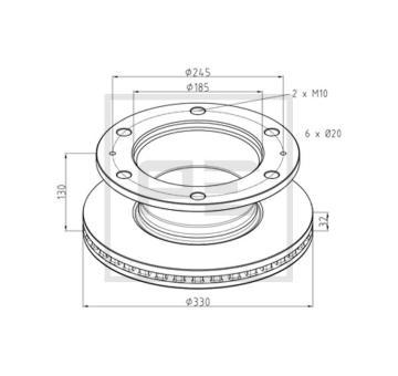 Brzdový kotouč PE Automotive 026.649-00A