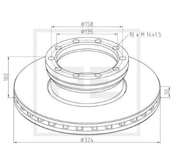Brzdový kotouč PE Automotive 036.103-00A