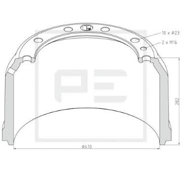 Brzdový buben PE Automotive 056.617-00A