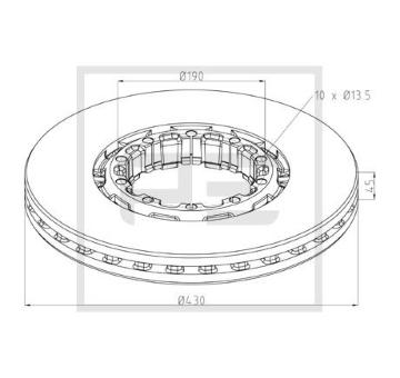 Brzdový kotouč PE Automotive 066.254-10A