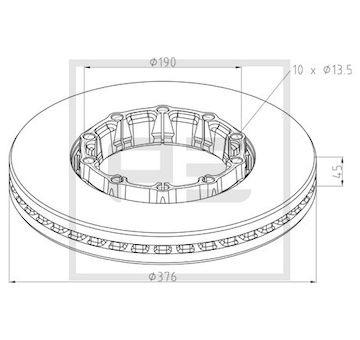 Brzdový kotouč PE Automotive 066.256-10A