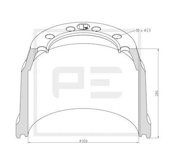 Brzdový buben PE Automotive 066.442-00A